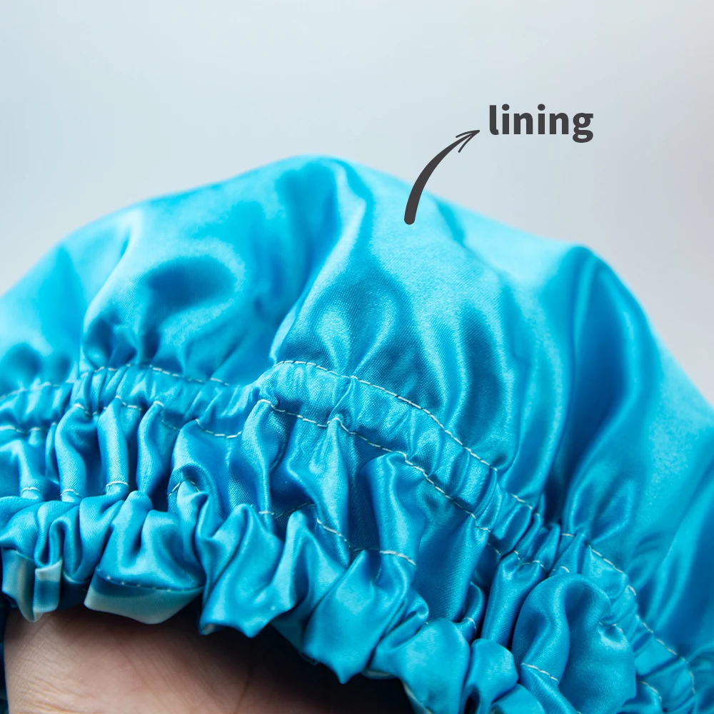 Oversize Adjustable Shower Caps Silk Sleep Cap Women Long Hair Shower Hat Bath Caps