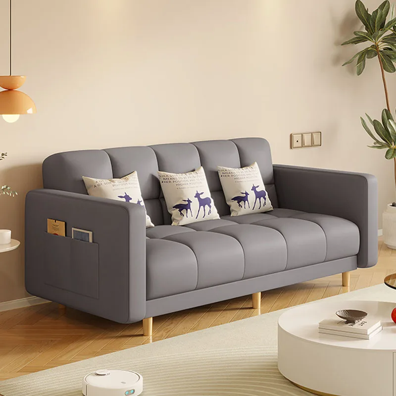 Modern Simple Design Sofa Bed Foldable Sofa 2024 New Single Fabric Living Room Furniture Soft Small Sofa