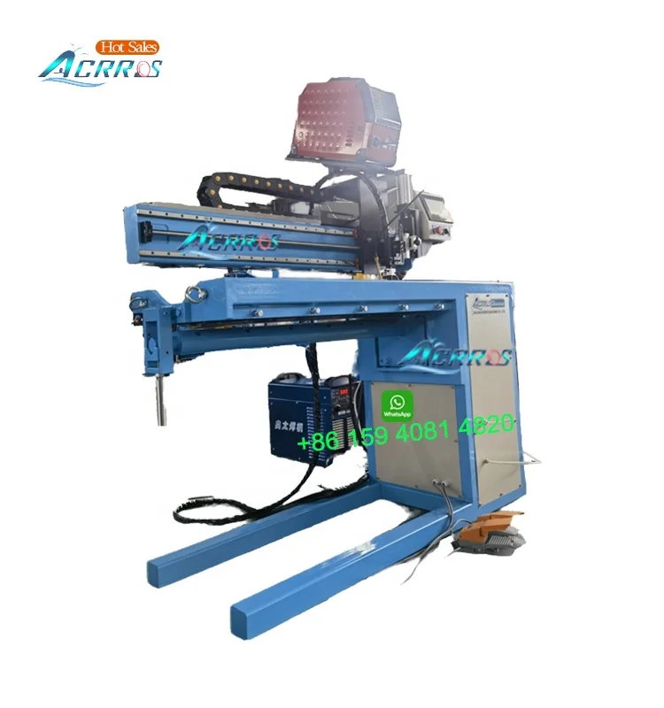 pipe tank cylinder size 500mm Straight Seam Welder Longitudinal line Linear tig argon welding machine with CNC Controller 220V