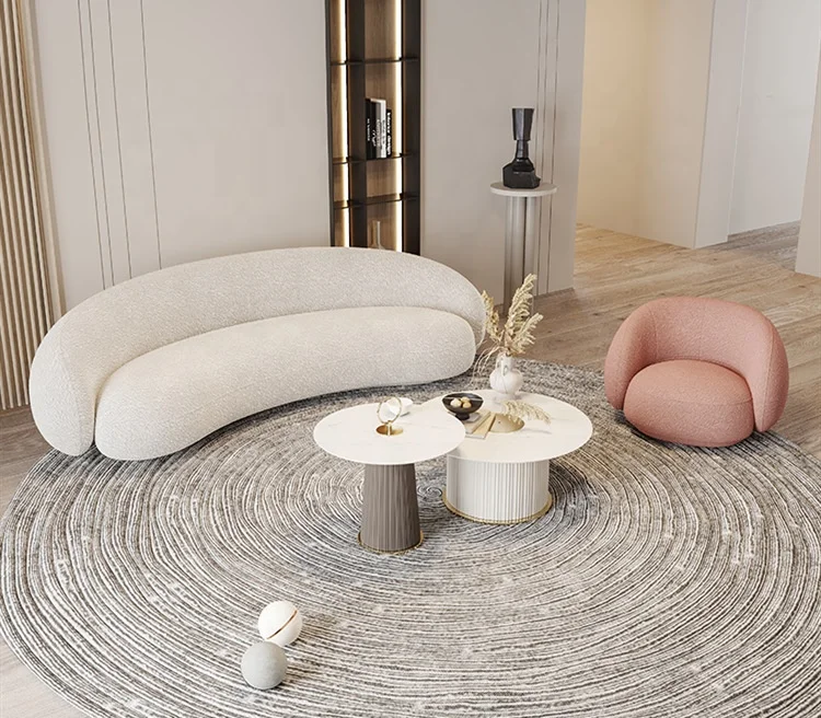 MIDOSO Italian minimalist designer Fashion Home Furniture Living Room Sectional Corner Sofa Sets