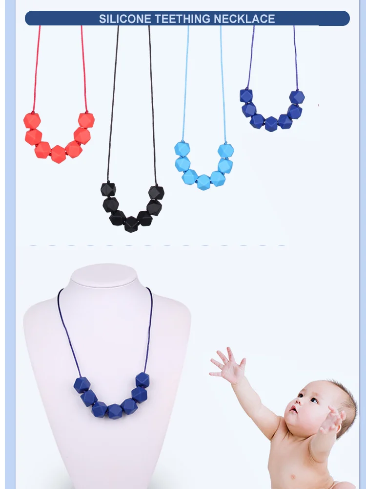 Hot Selling Eco-friendly Safety Chewable Silicone Beads Silicone Hexagon Bead 17mm For Baby Teething DIY Jewelry Making