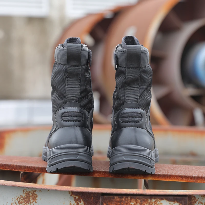 Factory whole sale price wide last men leather tactical boots