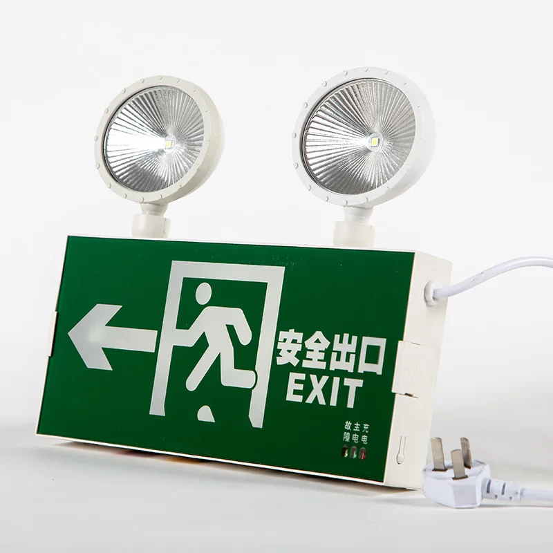 IP30 indoor wall mounted Lamp Exit Sign Running man led twin emergency lamp