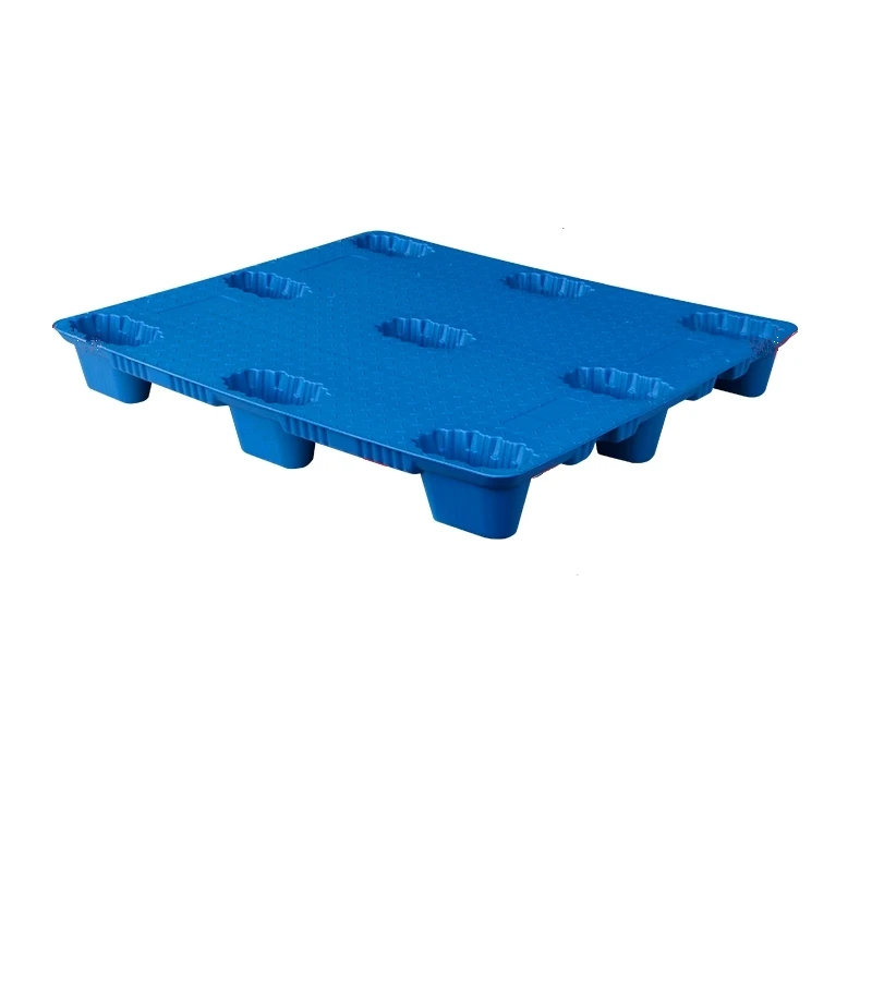 Commercial Grade Stackable Plastic Pallet Boxes Durable Euro Pallets 4-Way Entry Single Faced for Transportation