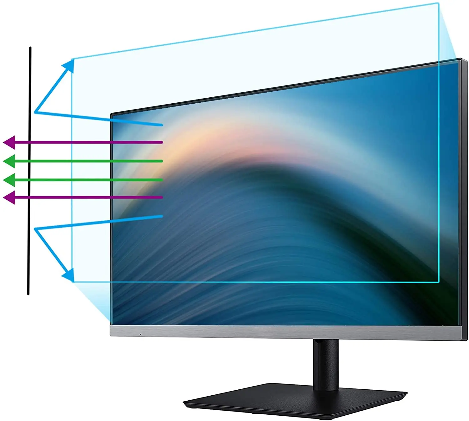 Anti Blue Light Filter Premium Anti Glare High Clear Computer LCD Screen Protector For Laptop Monitors