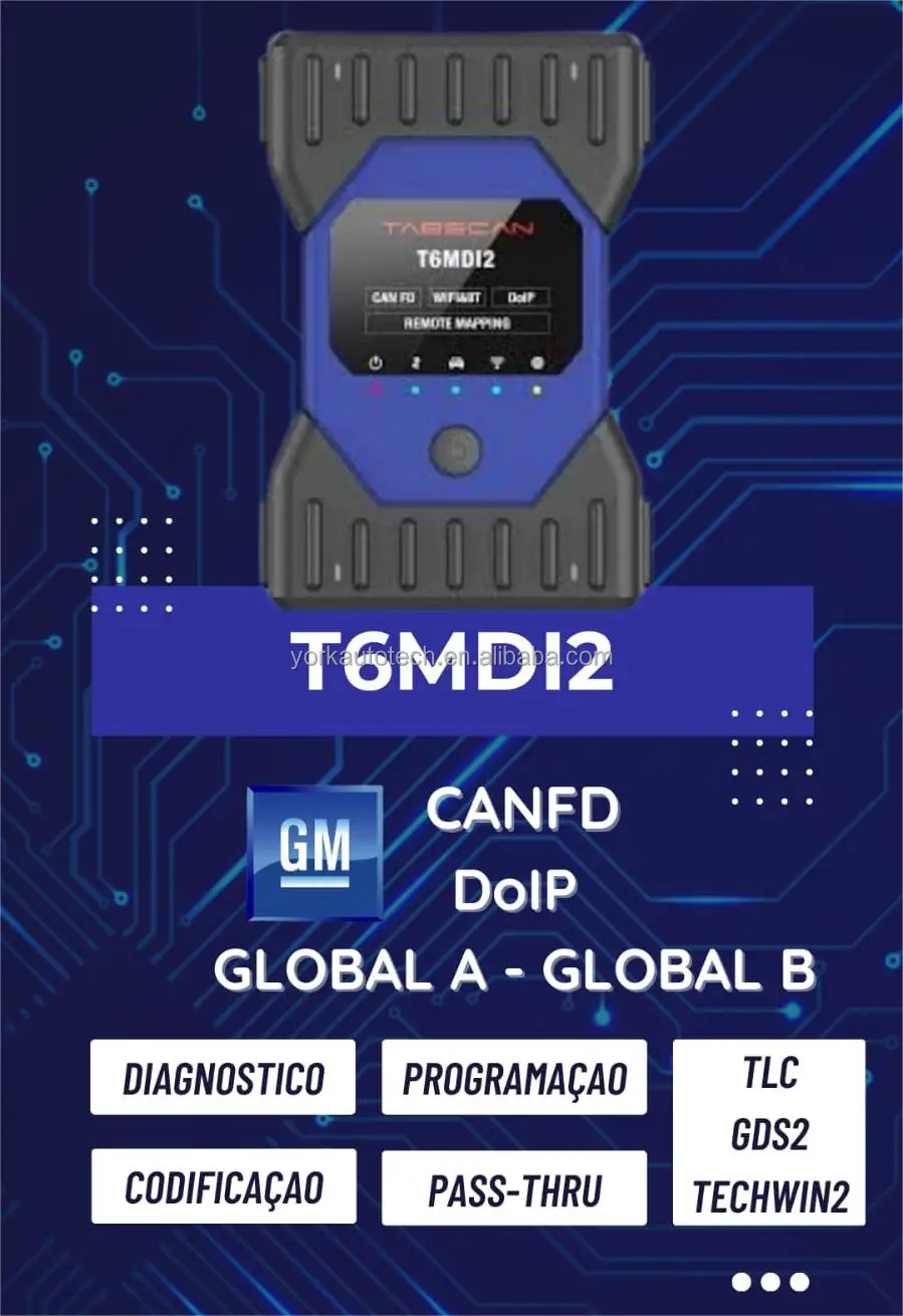 2024 New Version T6MDI2 For GM Software Global A Global B ECU Programming Tool CAN FD DOIP MID2 Scan Tool