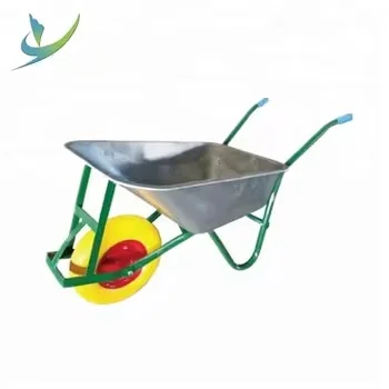 WB3800 Plastic tray Wheel Barrow Wheelbarrow with Solid Wheel 65L bucket 120kg load