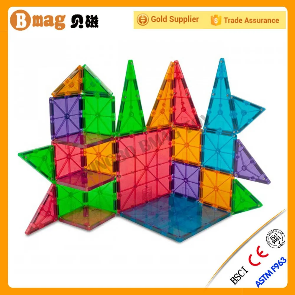 Factory direct magnetic building block plastic kids assembling toys in low price