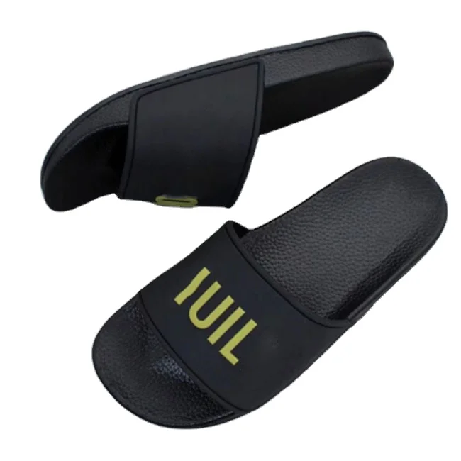 Black Sliders Slippers For Unisex Blank Slide Sandals Slippers Unisex Customized Logo Slides