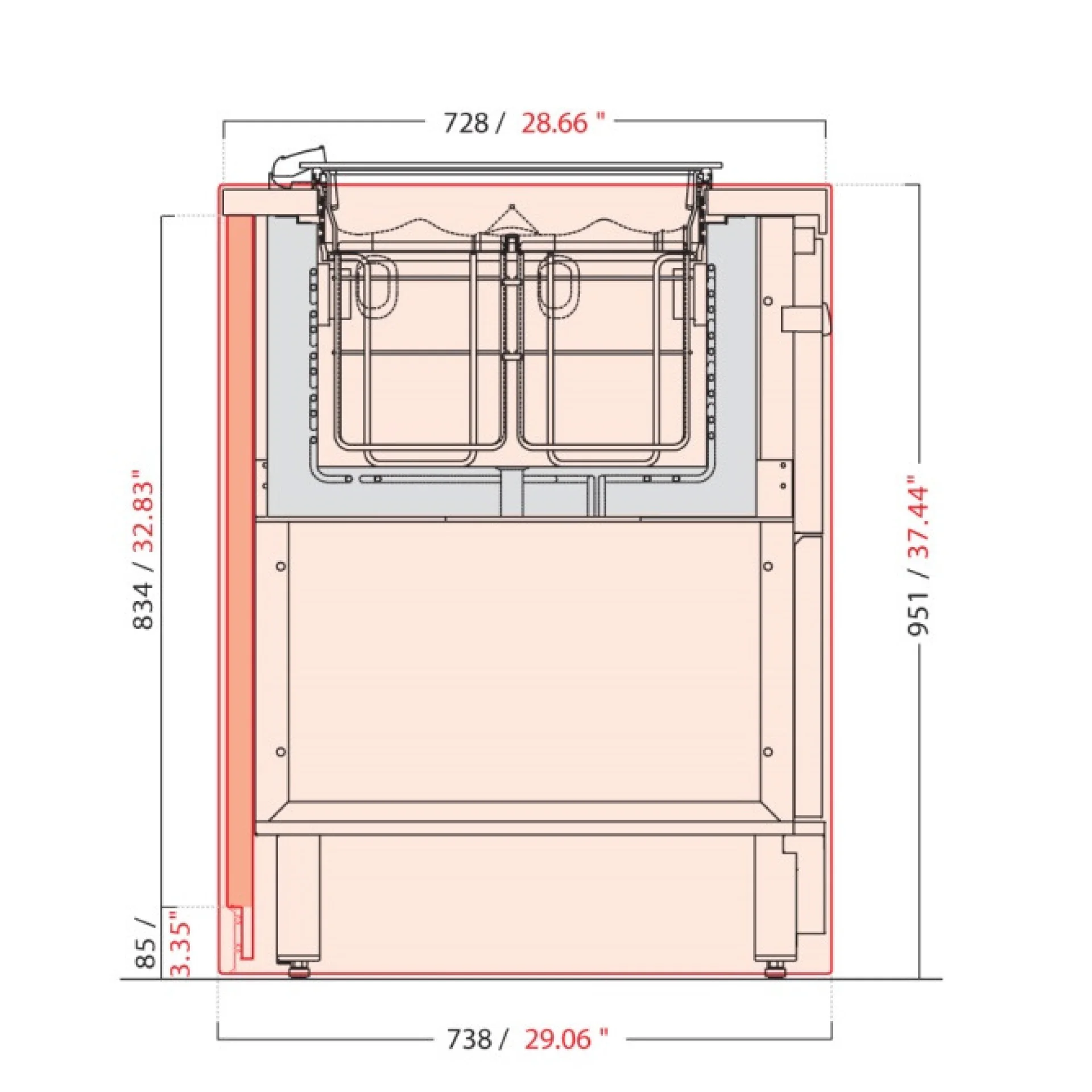 Prosky Barrel Freezer Pozzetti Gelato Case For Classic Italian Gelato