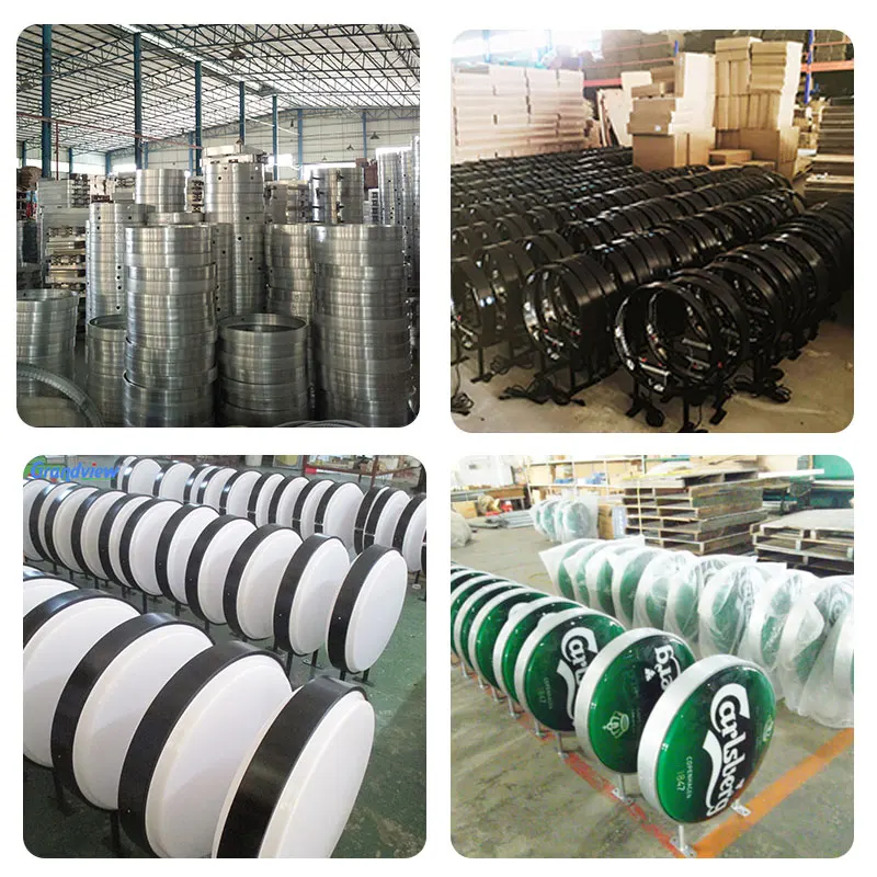 3d Outdoor Double Sided LED Circular Circle Light Box Advertising