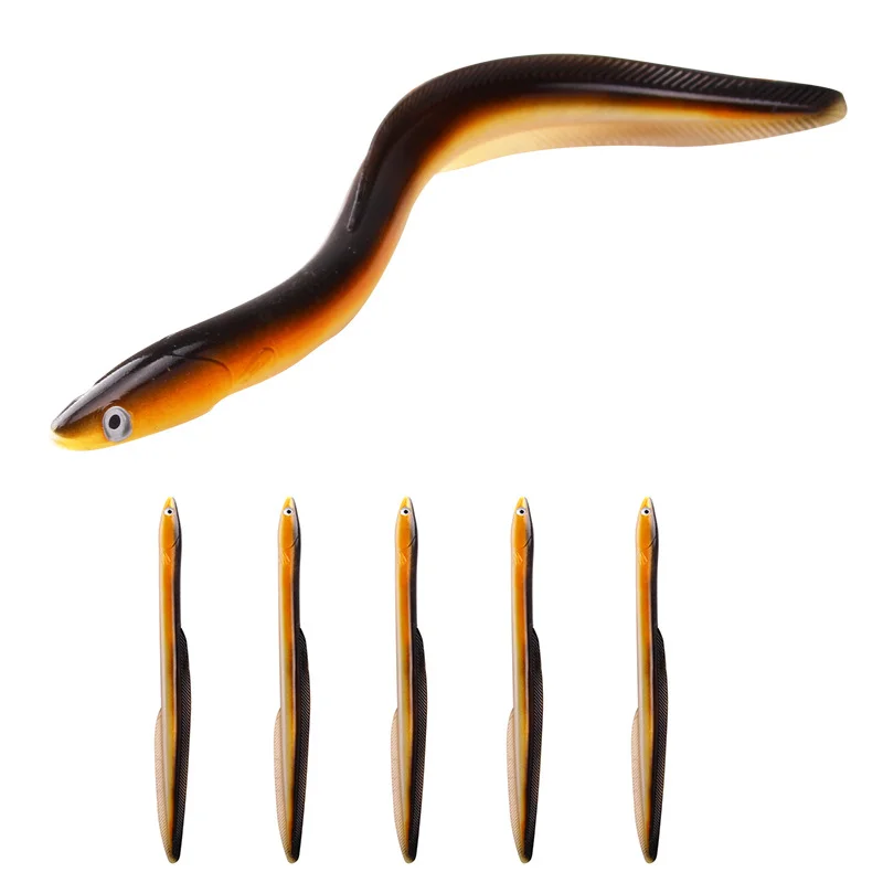 
Fast Delivery Cheap Electric eel Fake Lure Fishing Bait Rice Field eel Artificial Soft Lure 30cm 