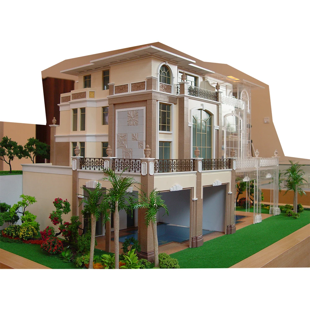 Светодиодное освещение 3d дом Вилла Миниатюрная модель макияжа для мероприятия