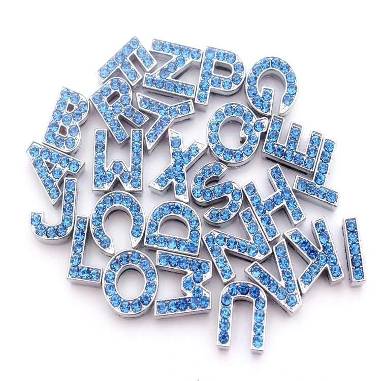 Wholesale Multicolor Personalized Pattern DIY Name Rhinestone Slide Letter PU Dog Collar