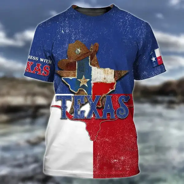Playera Para Hombre T-Shirt For Men My Texas Graphic Mens T-Shirts For Men 3d Customise Printed Oversized Tee Shirts Summer Tops