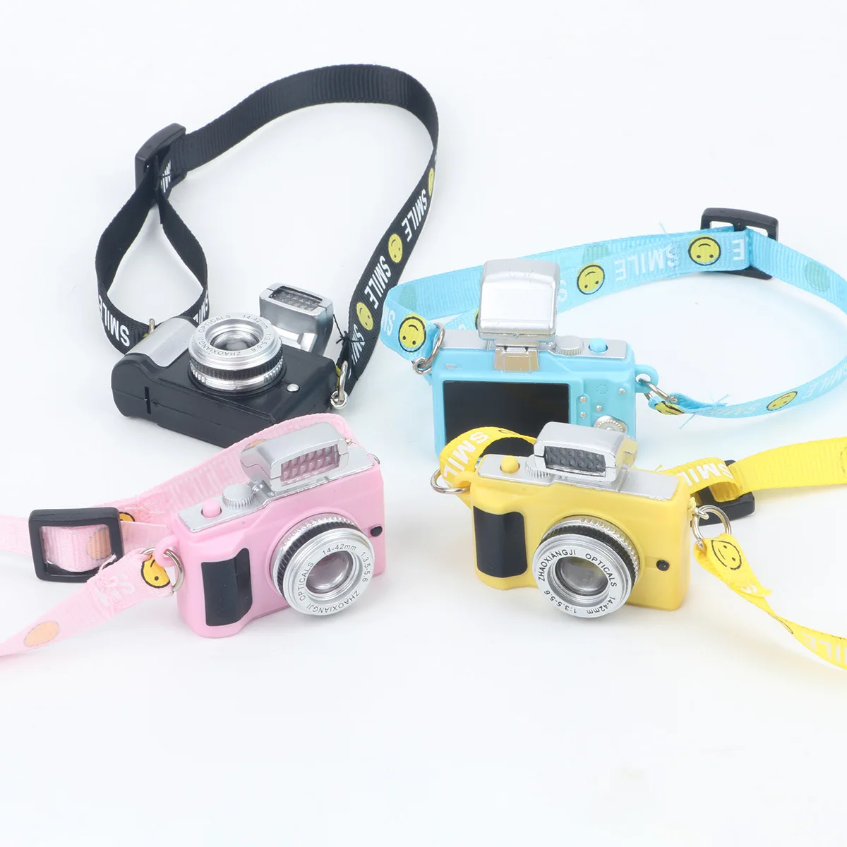 custom Xmas cute LED blanks sublimation camera keyring black pink portable small hd digital quick snap tiny mini keychain camera