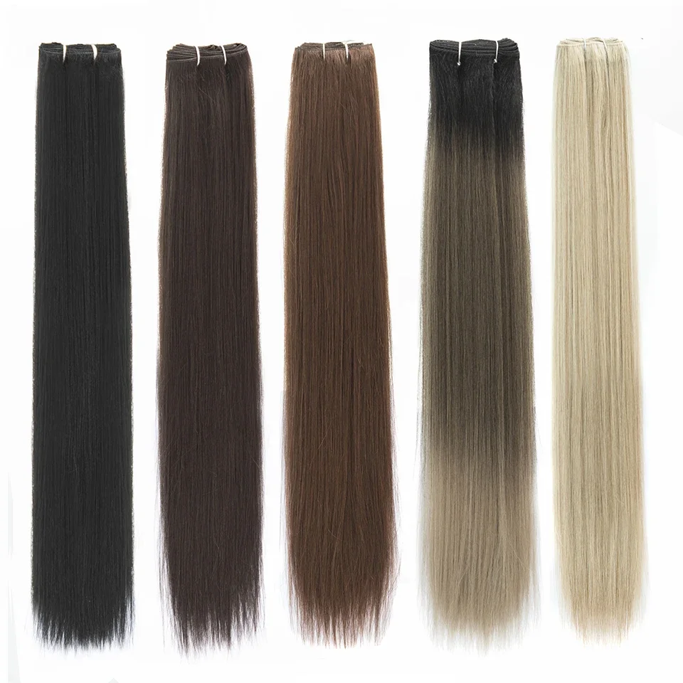 90cm Straight Hair Bundles 36 Inches Extensions 1B #4 High Temperature Free Shipping for Black Women