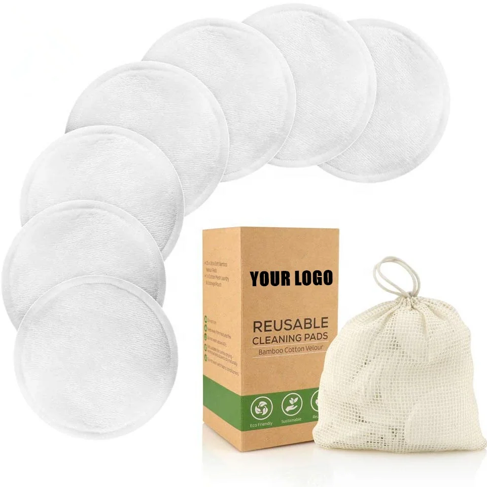 
Amazon Hot Selling Reusable Bamboo Cotton Make up Remover Pads Cotton Makeup Rounds Reusable Facial Cleaning Pad  (62373886313)
