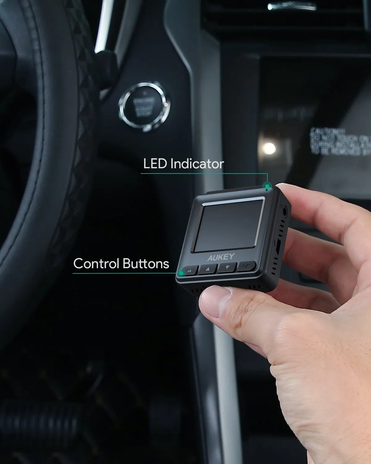 1080P Full HD Wide Angle Emergency Loop Recording Motion Detection Night Vision Car Black Box Camera Aukey Dash Cam