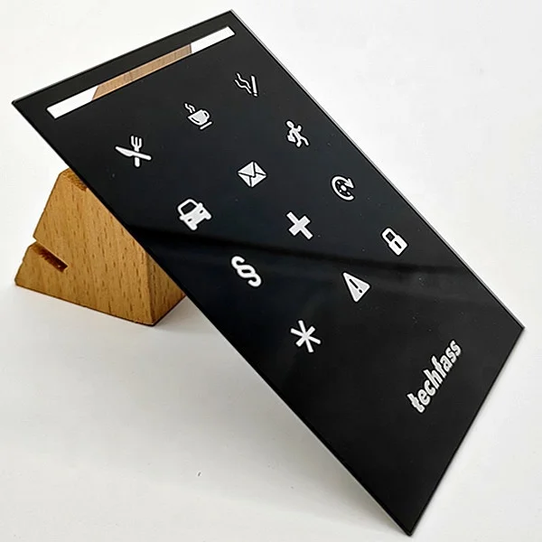 2mm  custom size tempered glass screen lcd display cover glass