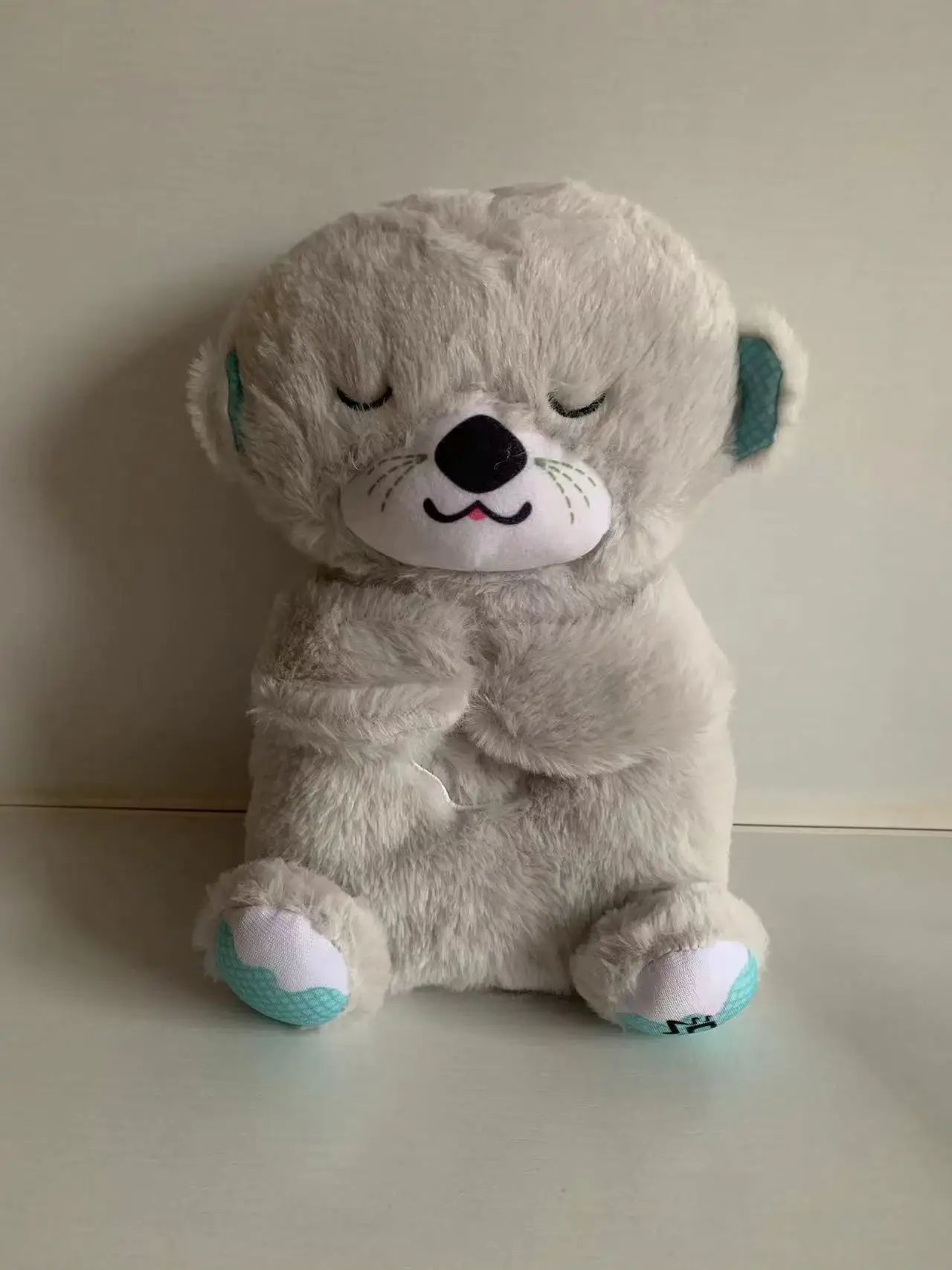 TS Plush Stuffed Animal for Newborn Infants Calming Light Lullaby Music White Noise Shush and Mother Heartbeat