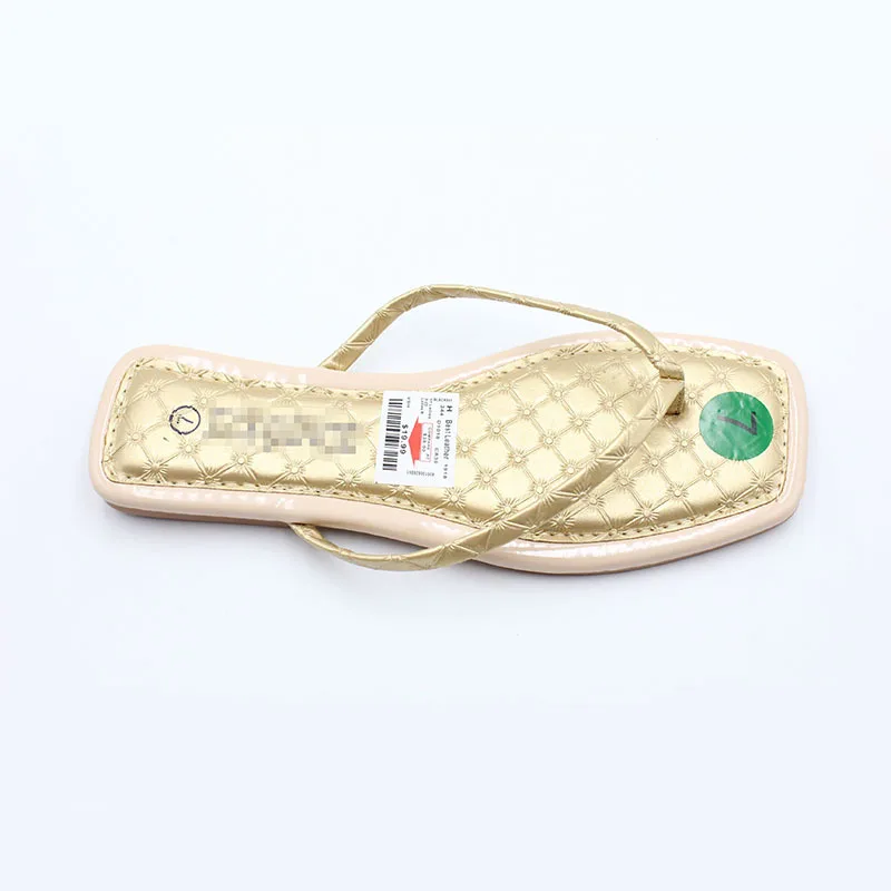 Factory Wholesale Summer 2024 New Style Fashion Open-toed Flip-flops Slippers Fancy Ladies Shoes Wear Leather Flat Sandals