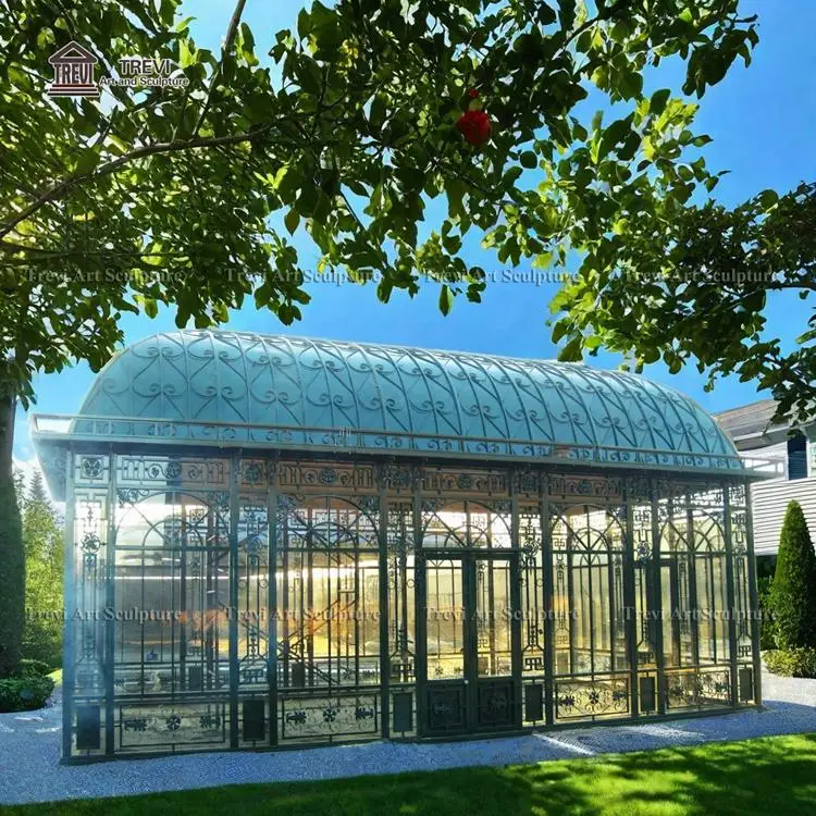 Customized Design Luxury Outdoor High Quality  Wrought Iron Gazebos For Garden