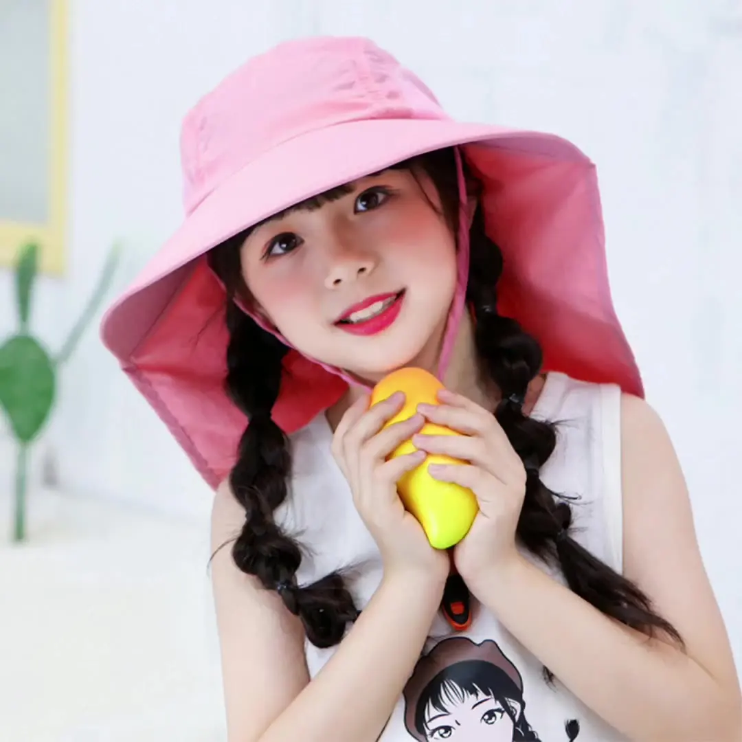 Детская игровая шляпа, Солнцезащитная шляпа UPF50 +, дышащая Панама, детская пляжная шляпа от солнца