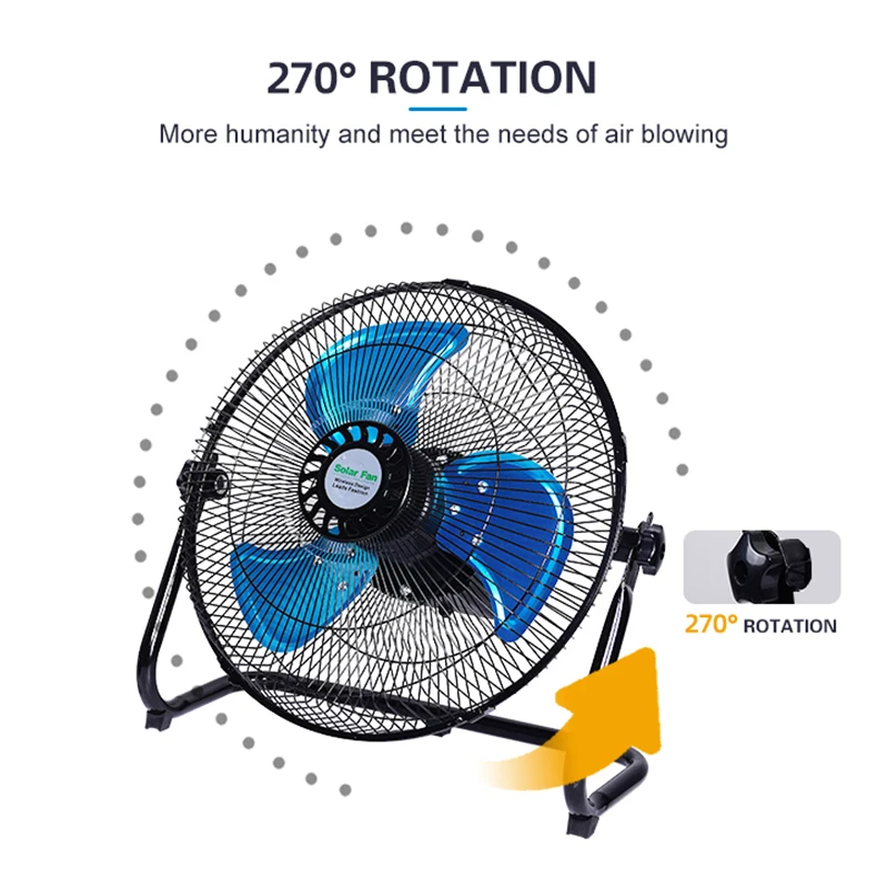 New Outdoor 12v Dc Portable Camping Outside Rechargeable Movable Mini Solar Power Panel Table Fan