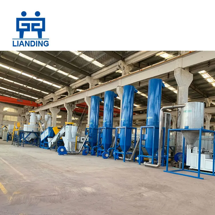 Waste Plastic HDPE PET Bottle Flakes Crushing Recycling Washing Plant Machine Line Price