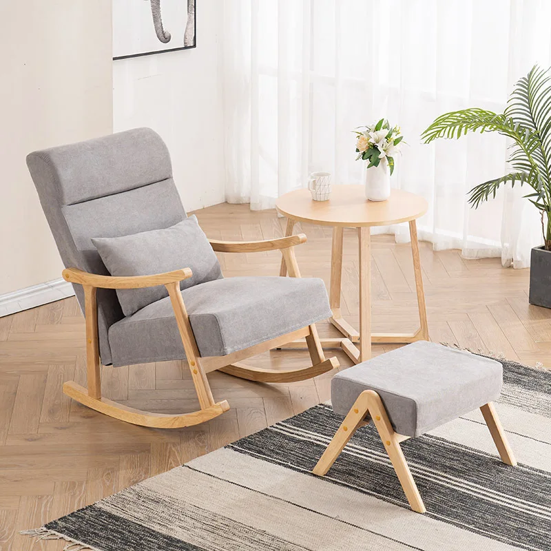 Comfortable Hotel Furniture Leisure Recliner Relaxing Single Seat Sofa Living Room Wood Chairs