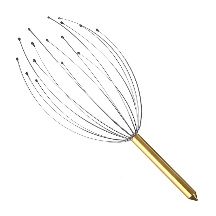Zhedage 12-claws spider Head Massager Octopus Hair Head Scratcher Manual Massager Tool Metal Head scalp Massager