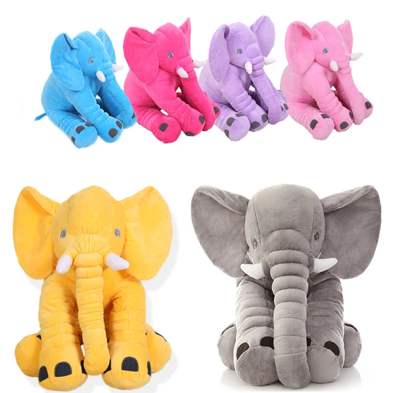 60 CM High Quality Baby Toys Birthday Gifts Toy Plush Colorful Baby Elephant Soft Stuffed Plush Toy Pillow