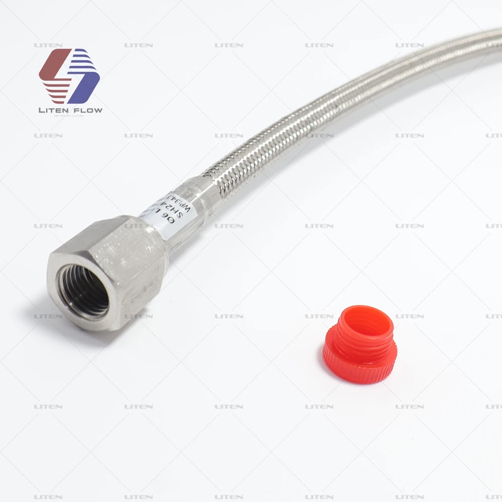 1/4 фитинги для шланга NPT с двойной оплеткой FEP/PTFE пружинной крышкой 0 6 1 5 2 метра 5000psi