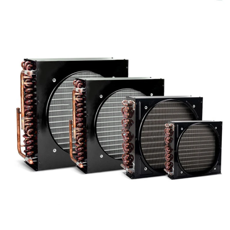 1.0HP copper tube heat exchanger finned refrigeration unit mini condenser and evaporator coil