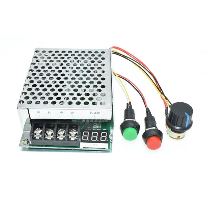 60A DC10V-55V 12V 24V 48V линейный привод контроллер PWM контроллер скорости мотора постоянного тока вращение по часовой стрелке и против реверсивный переключатель