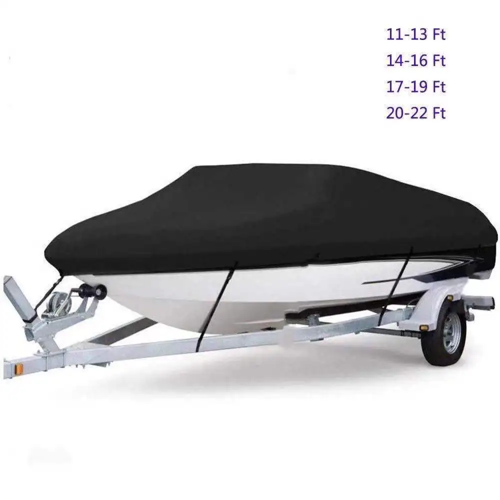 Manufacturer wholesale 16-18ft V-type Boat Cover outdoor V-type waterproof t top pontoon protective boat cover
