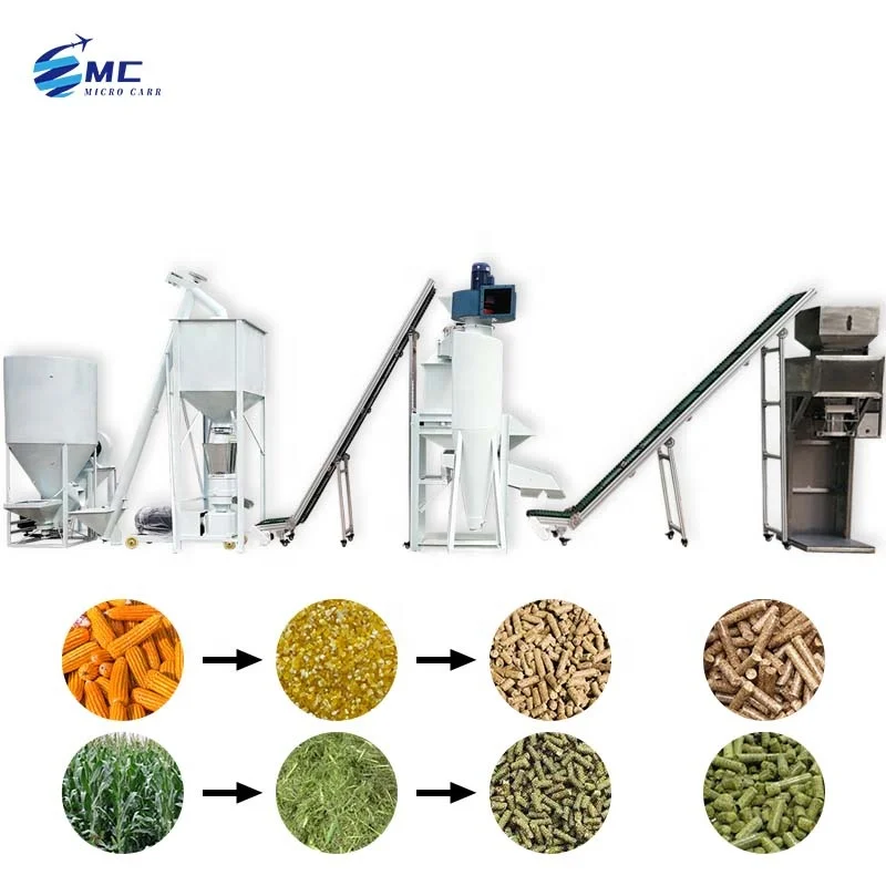 Different pellet machine animal manufacturing plant feed production Feed Pellet processing making machines Production line