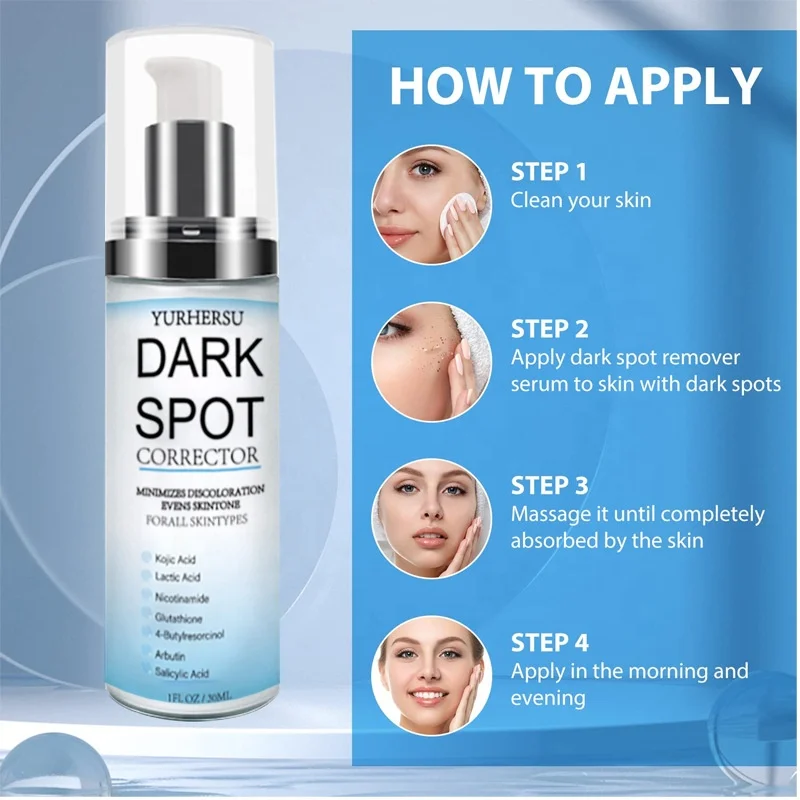 Dark Spots Corrector Remover Private Label Removal Serum Lightening Face Freckle Melasma Remover Serum Dark Spot Corrector