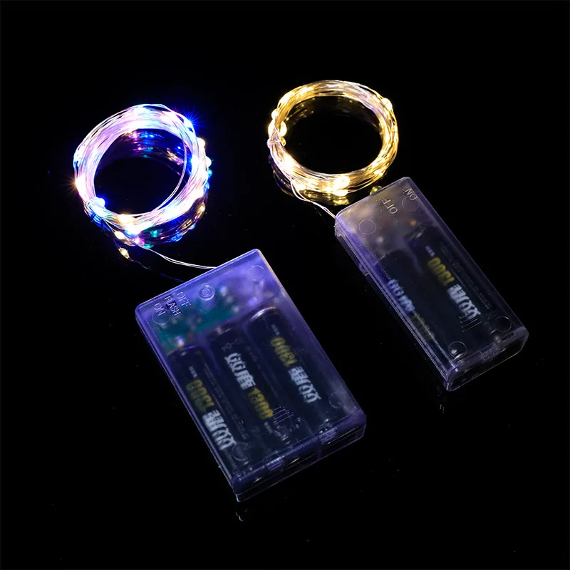 LED String Light Party Decoration Multicolor Garland Christmas Fairy 2m 3m 4m 10m Copper Wire Battery Powered