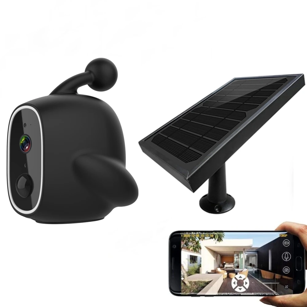 Solar Panel IP Camera WiFi 1080P Full HD Outdoor Indoor security cameras mini IP67 waterproof Wireless Surveillance camera