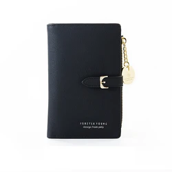 2022 fashion women wallets new small wallets zipper pu leather quality female purse card holder wallet