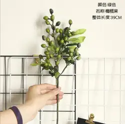 Olive fruit berry bean branch Christmas artificial flower manufacturer home decoration flower wall plant wall flower