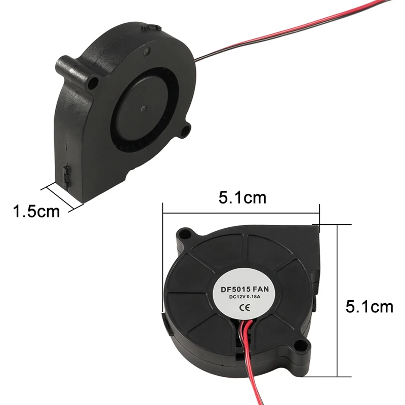 3D Printer Parts Cooling Blower Fan Ultra Quiet Turbine Small DC Blower 5015 for 3D Printer Circuit Board 12V 24V