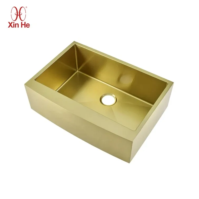 Индивидуальный латунный медный фартук передняя кухонная раковина Золотая медная фермерская ручной работы из латуни