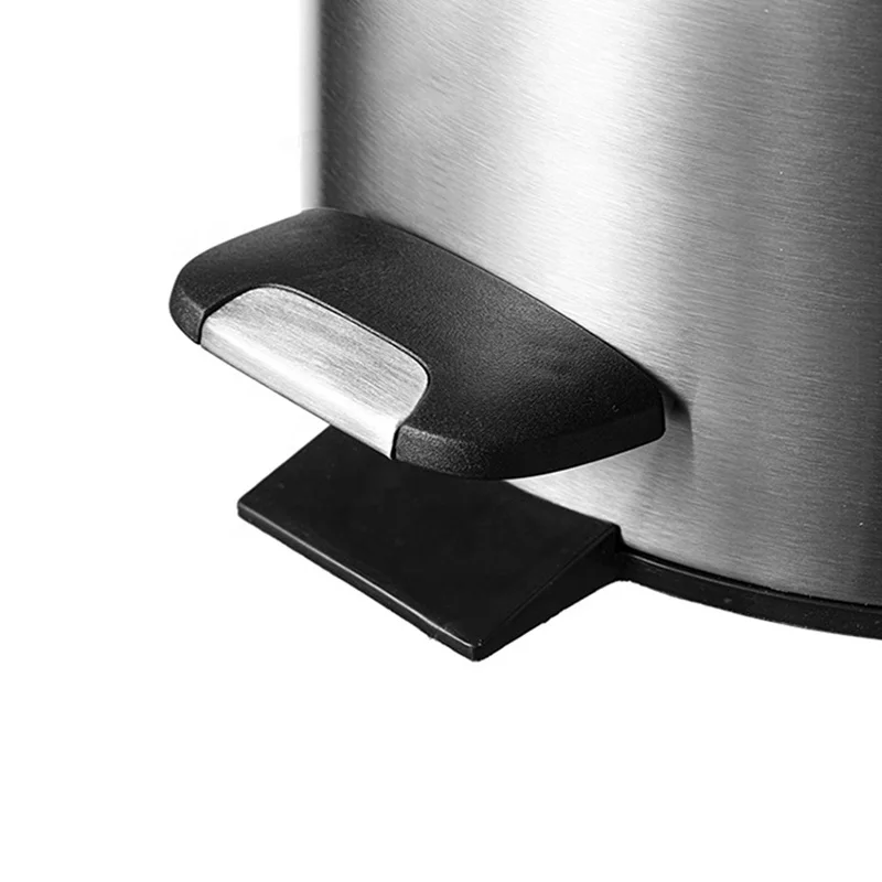 Bathroom Litter Bin Stainless Steel Trash Cans Kitchen Foot Pedal Trash Bin