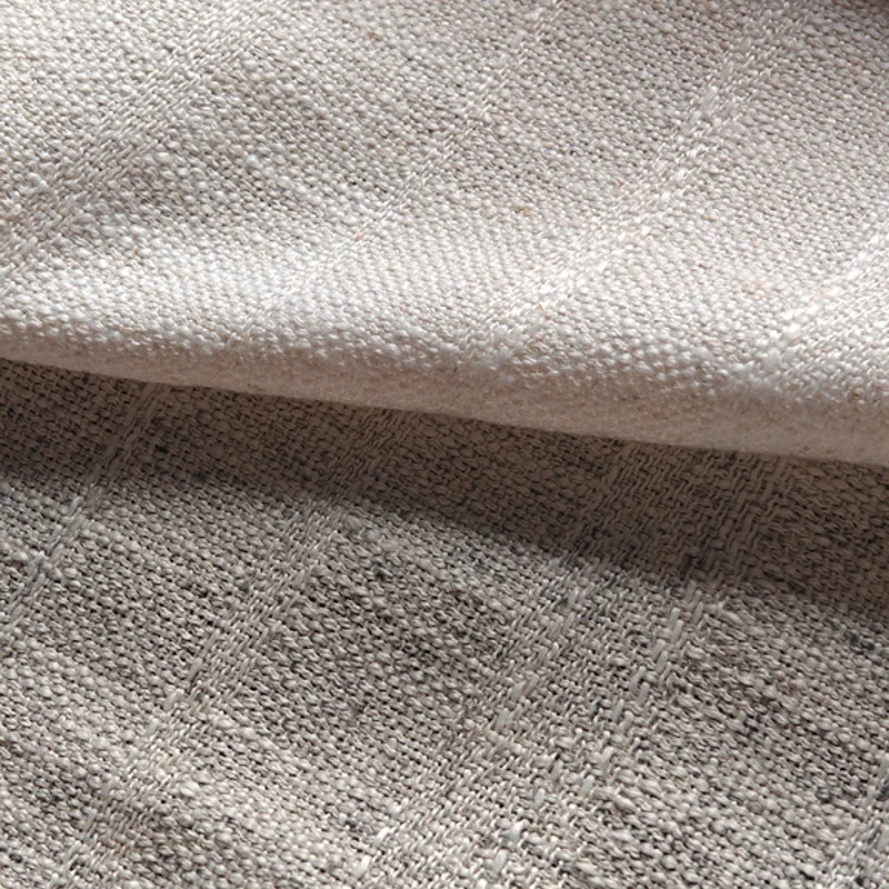 Rustic Wide Linen and Hemp Fabric with Natural Striped Bamboo Blackout Feature for Home Decor Sofas Available for Wholesale