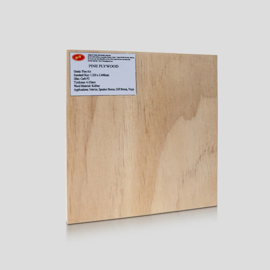 Pine Plywood Low MOQ Plywood For Sale Long-Lasting Aa Grade 5/6/9 Mm From Vietnam Factory