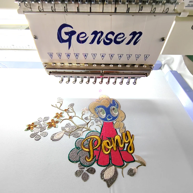 High speed ! 2 Heads Computerized 1200rpm 9 12 15 Needles Industrial Computerized Hat Logo T Shirt Cap Embroidery Machine
