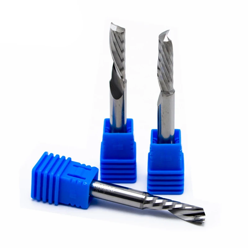 CNC Tools High Quality Uncoated 4mm hss Single Flute End Mills for aluminum cutting